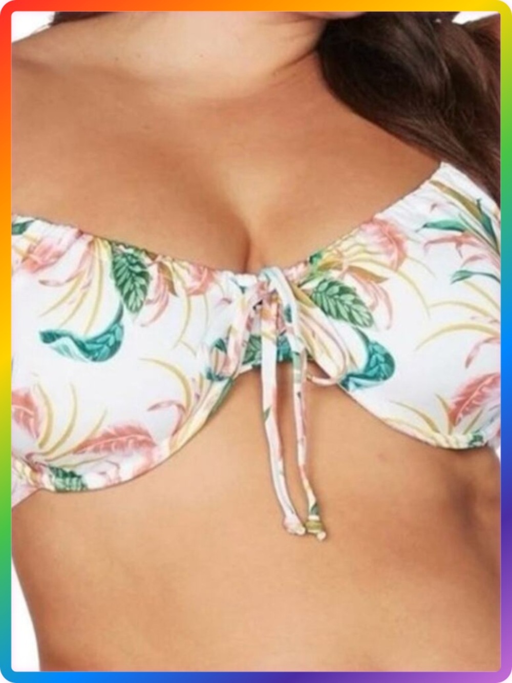 Artesands April Spritz Degas Underwire Bikini Top SIZE 20 White
